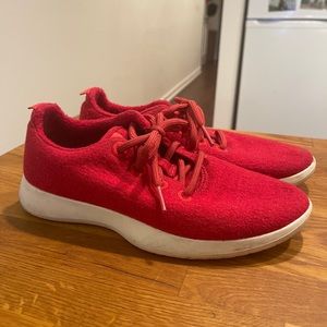 Red allbird sneakers